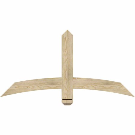 Ekena Millwork Bellingham Rough Sawn Timber Gable Bracket, Douglas Fir, 48"W x 24"H x 2"D x 4"F, 12/12 Pitch GBW048X24X0204BEL00RDF